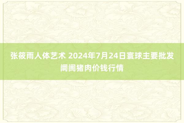 张筱雨人体艺术 2024年7月24日寰球主要批发阛阓猪肉价钱行情