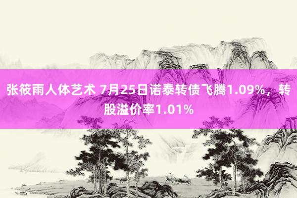 张筱雨人体艺术 7月25日诺泰转债飞腾1.09%，转股溢价率1.01%