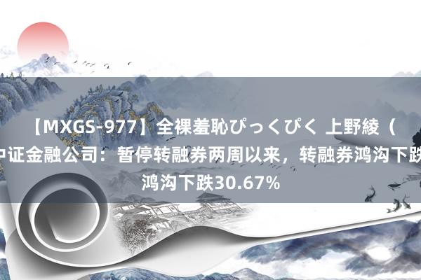 【MXGS-977】全裸羞恥ぴっくぴく 上野綾（雪菜） 中证金融公司：暂停转融券两周以来，转融券鸿沟下跌30.67%