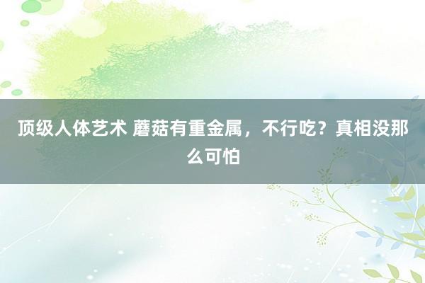 顶级人体艺术 蘑菇有重金属，不行吃？真相没那么可怕