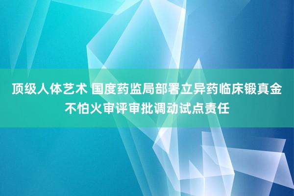 顶级人体艺术 国度药监局部署立异药临床锻真金不怕火审评审批调动试点责任