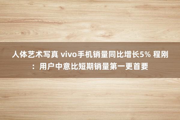 人体艺术写真 vivo手机销量同比增长5% 程刚：用户中意比短期销量第一更首要