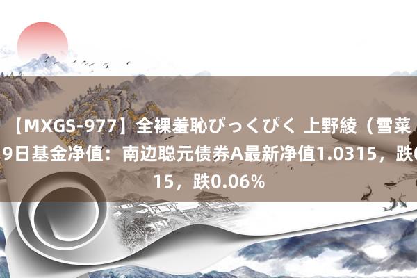 【MXGS-977】全裸羞恥ぴっくぴく 上野綾（雪菜） 8月9日基金净值：南边聪元债券A最新净值1.0315，跌0.06%