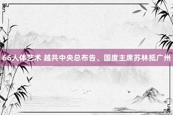 66人体艺术 越共中央总布告、国度主席苏林抵广州