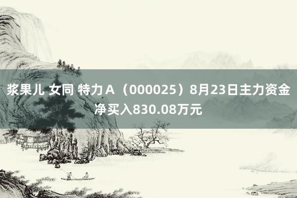 浆果儿 女同 特力Ａ（000025）8月23日主力资金净买入830.08万元